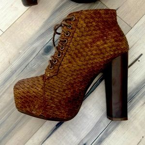 Brown Braided Platforms